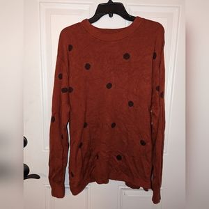 Ava & Viv Sweater, size 4XL, orange and brown